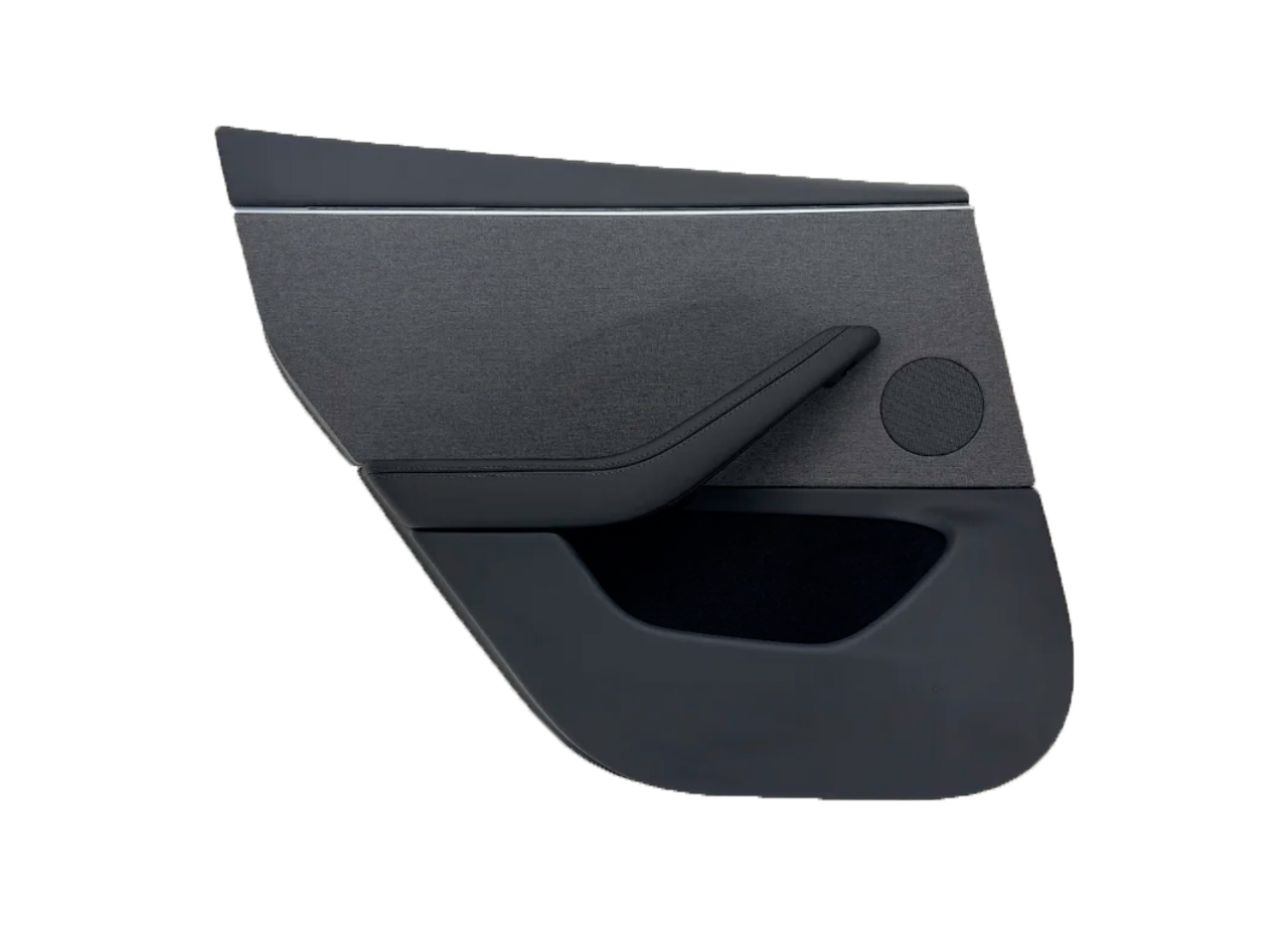 Обшивка задней левой двери черная TESLA MODEL 3 HIGHLAND 1776470-20-E 1776470-28-B