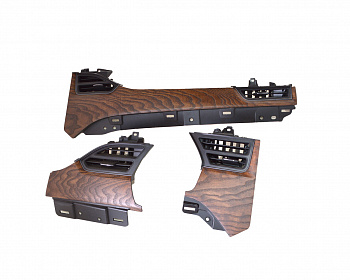 Накладки декоративные торпеды (3шт) с воздуховодами (FIG ASH MATA) TESLA MODEL X