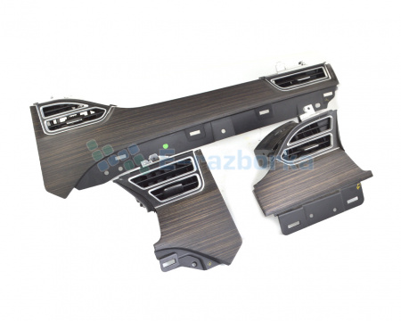 Декоративная накладка торпеды комплект 3 шт с воздуховодами WOOD OPEN PORE HORIZON TESLA MODEL S,SR